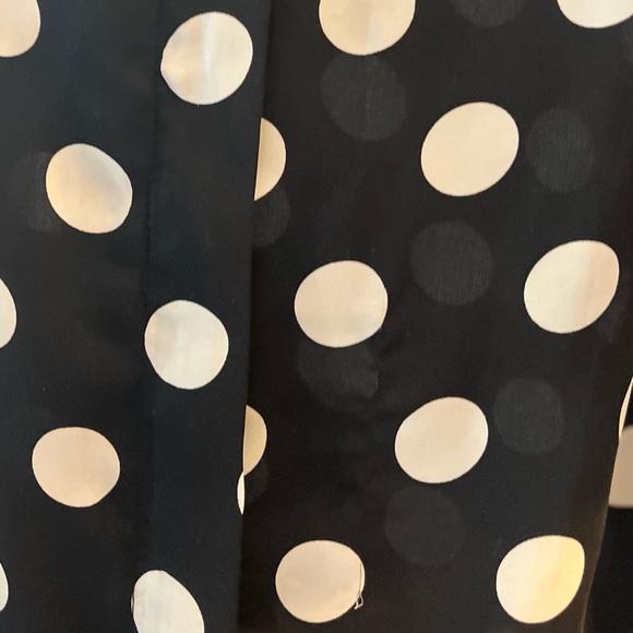 Zara Black-and-White Polka Dot Blouse | Size Medium - Picture 2 of 3